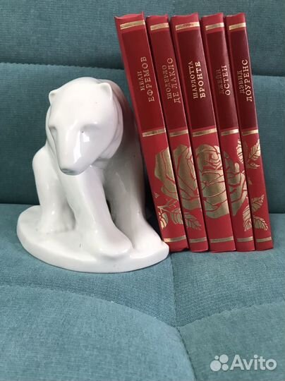 Большой Фарфоровый медведь статуэтка