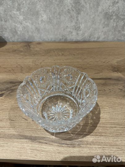 Блюдо для сервировки из советского хрусталя, СССР