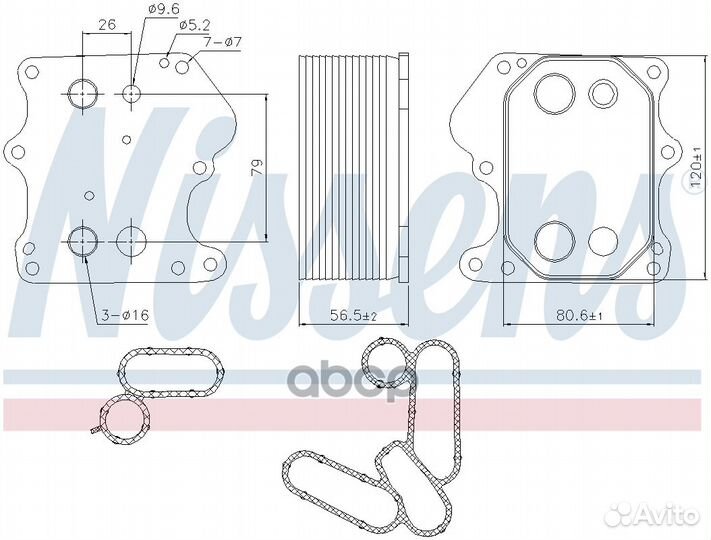 Кулер масл. ford transit 06- 91128 Nissens