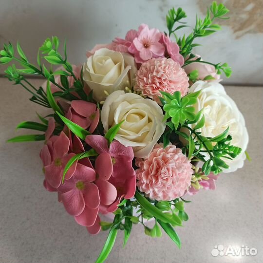 Букет из мыльных цветов на подарок