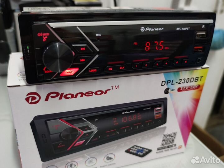 Магнитола Planeor 230DBT, Bluetooth/USB, 12-24V