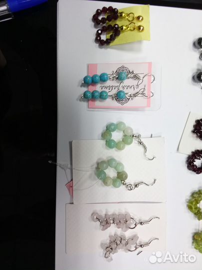 Серьги из натуральных камней