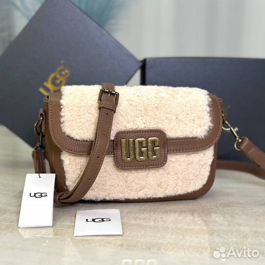 Сумка Ugg коричневая кожа