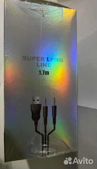 Игровые наушники с микрофоном, новые в коробке