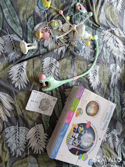 Мобиль на кроватку сенсорные кнопки свет музыка