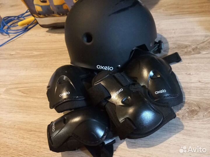 Шлем и защита для роликов oxelo р-р 50-54 детский