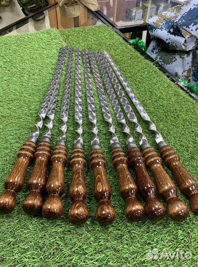 Шампура с деревянной ручкой, все размеры