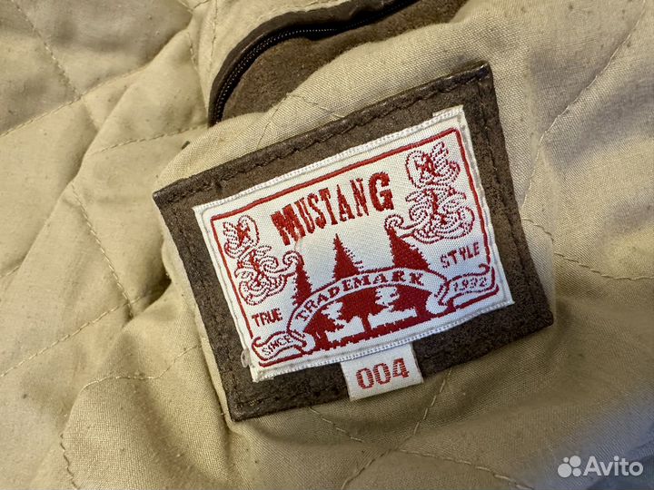 Бомбер винтажный мужской кожаный Mustang
