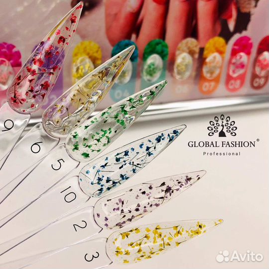 Гель с сухоцветами 5 гр, Flower Gel 10