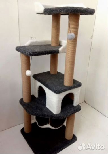 Классный комплекс игровой с когтеточками и лежаками для кошки с доставкой