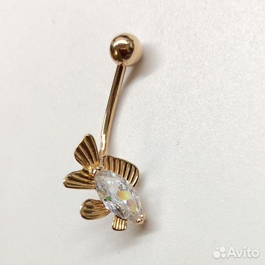 Серьга для пирсинга 585 пробы