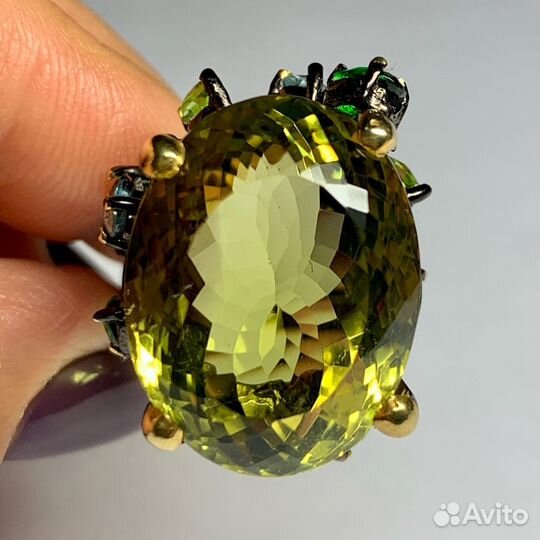 Кольцо с кварцем