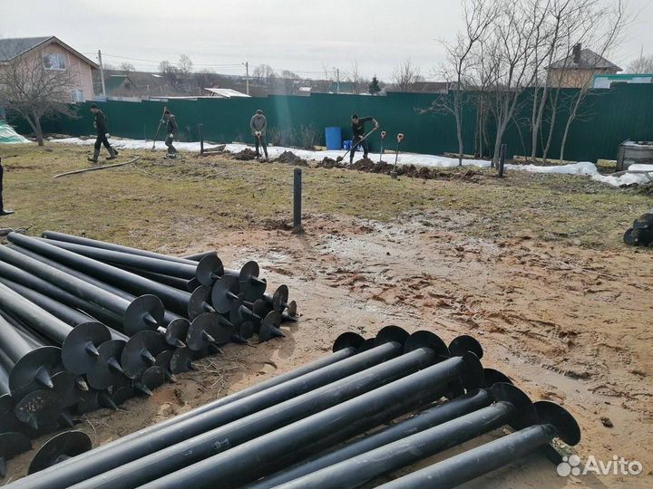 Винтовые сваи под ключ установка