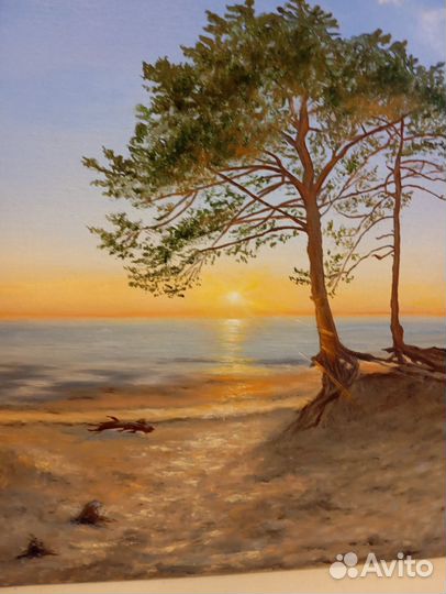 Картина маслом Закат на Яграх