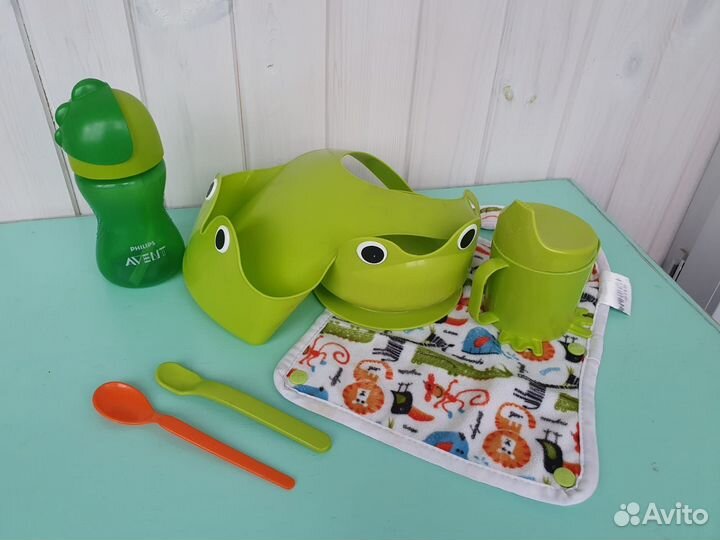 Детская посуда IKEA Mata, поильник Philips avent