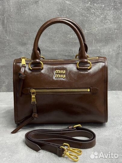 Сумка с ручками натуральная кожа MIU MIU