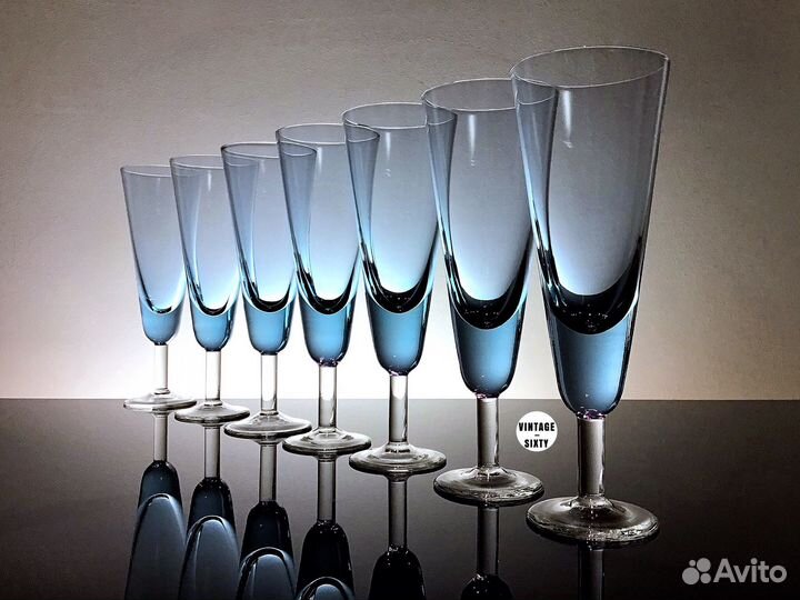 Бокалы фужеры неодимовое стекло гхз 60-70-е гг