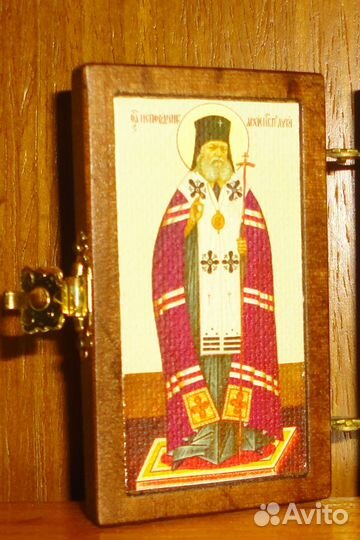 Складень, икона с мощевиками. Лука Крымский