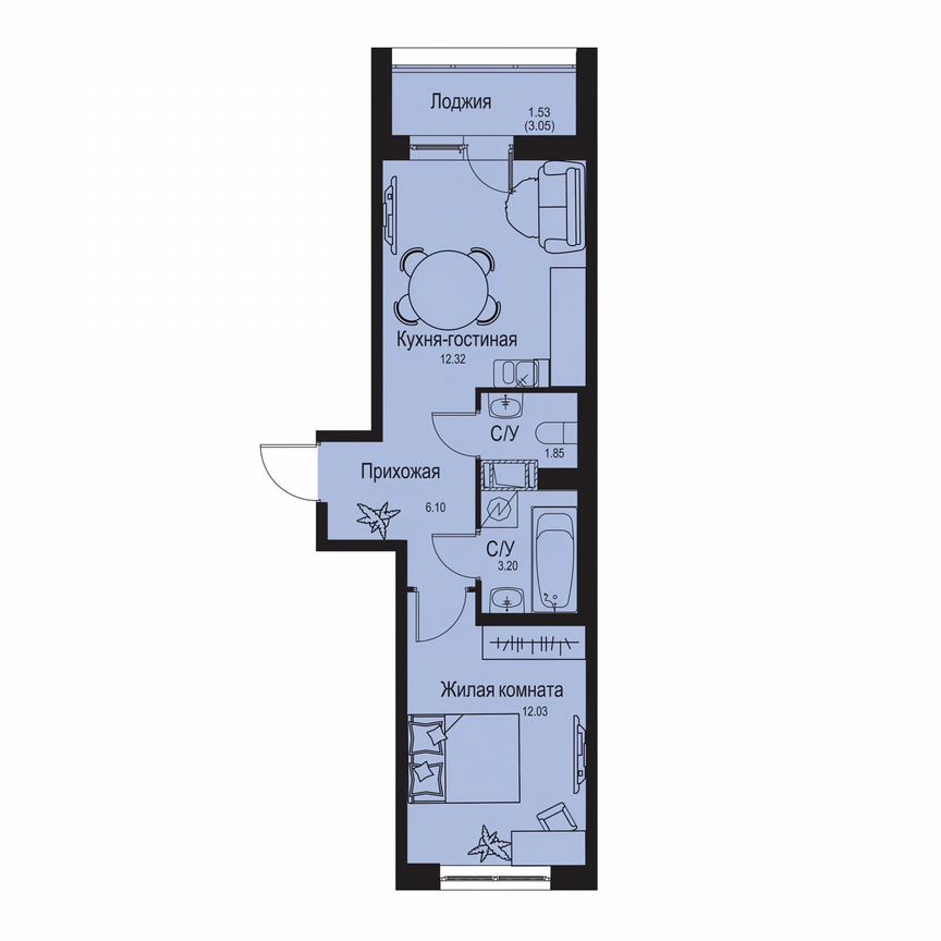 1-к. квартира, 37 м², 2/9 эт.