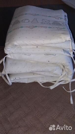 Бортики в детскую кроватку +одеялко