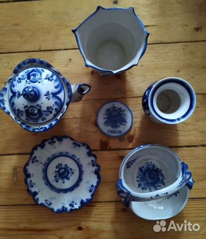 Набор посуды гжель