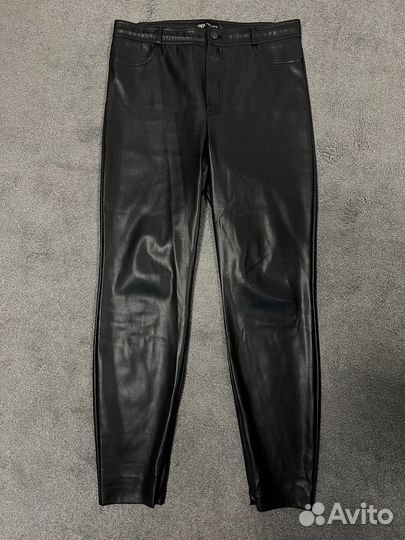 Брюки из экокожи zara