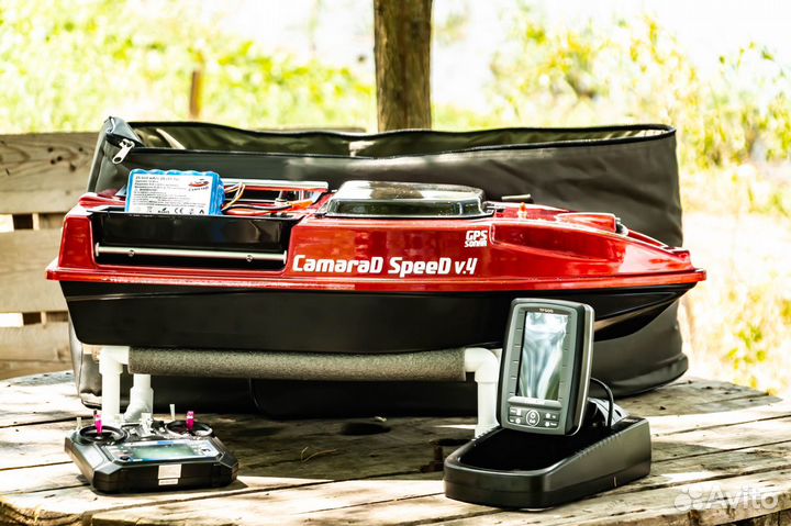 Карповый кораблик,25А,эхолот Toslon TF500,сумка