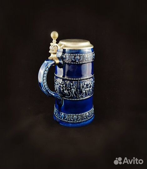 Немецкая пивная кружка с крышкой 1985 год