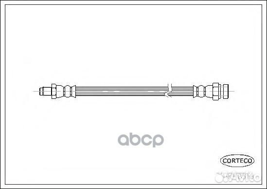 Шланг тормозной перед 19018510 Corteco