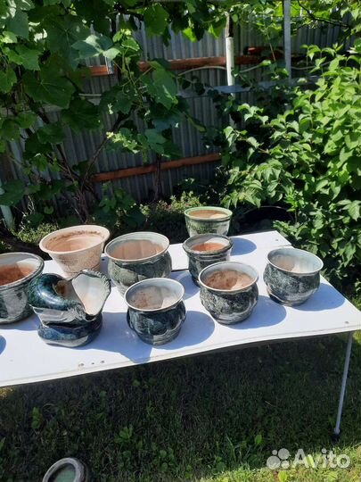 Керамические горшки для цветов бу