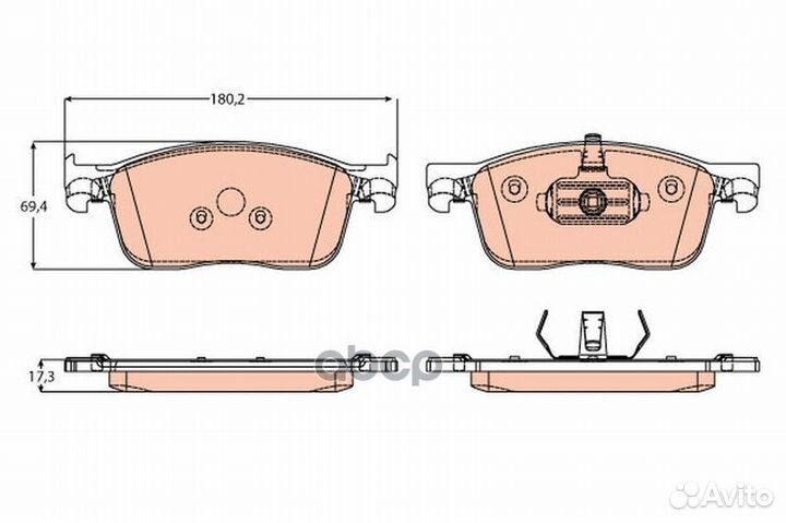 Колодки передние citroen jumpy peugeot expert