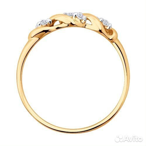 Кольцо sokolov из золота, 019588, р.18,5