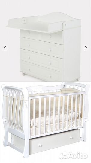 Пеленальный комод и кровать детская