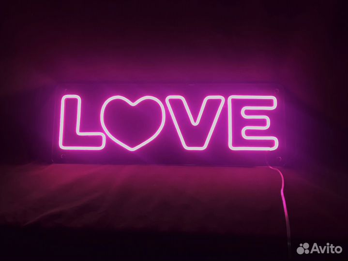 Вывески из гибкого неона для кафе, салона