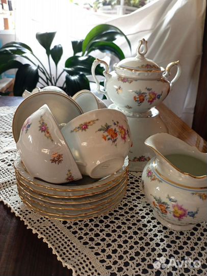 Старая Kahla до 1956: тарелки и чайный сервиз