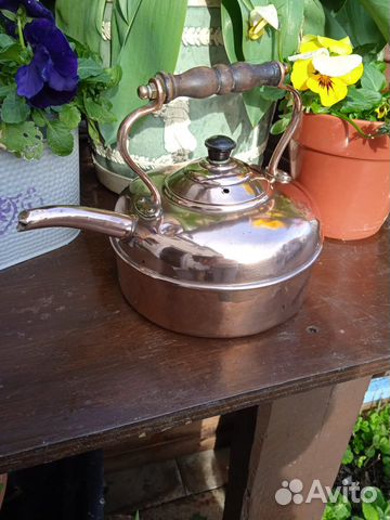 Винтажный Английский медный чайник