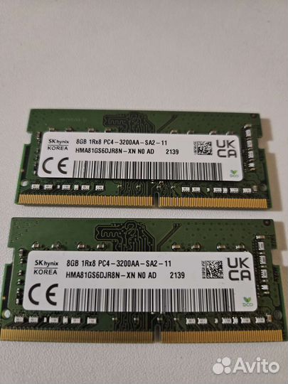 Оперативная память SK hynix 8x2 DDR4 3200 MHz