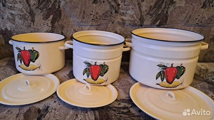 Кастрюля эмалированная СССР новая