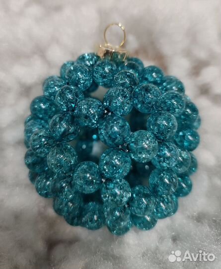 Елочные шары из бусин