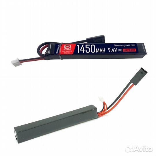 Аккумулятор bluemax Li-Po 7,4V 1450mah 30C Stick