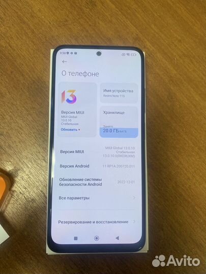 Xiaomi Redmi Note 11S, 6/64 ГБ