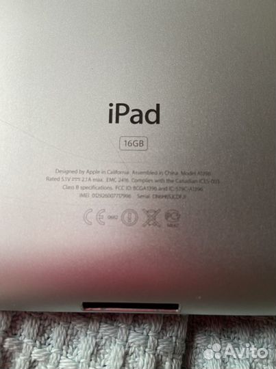 iPad 16GB A1396