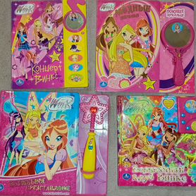 Winx книга с песнями, зеркалом, толстый картон