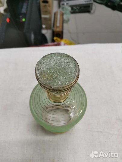 Графин Штоф с зелёным напылением СССР (Ч)