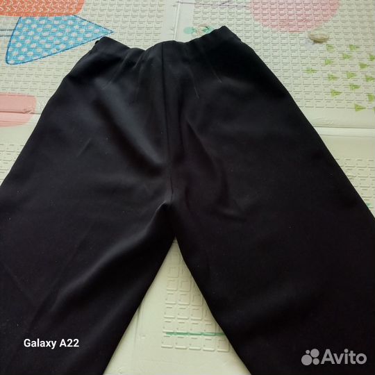 Брюки чёрные широкие в школу 150-155см