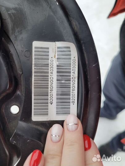 Пыльник заднего тормозного диска