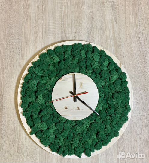 Часы из стабилизированного мха