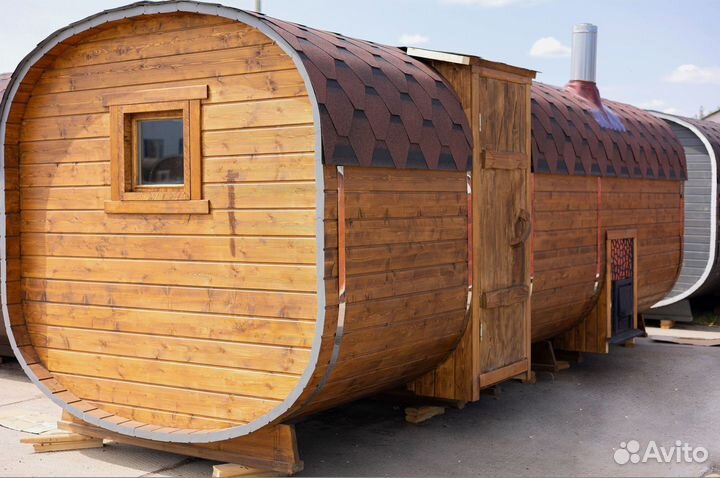Баня бочка квадро под ключ