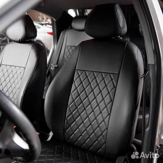 Чехлы Hyundai Creta 2016 - нв Бантики черные