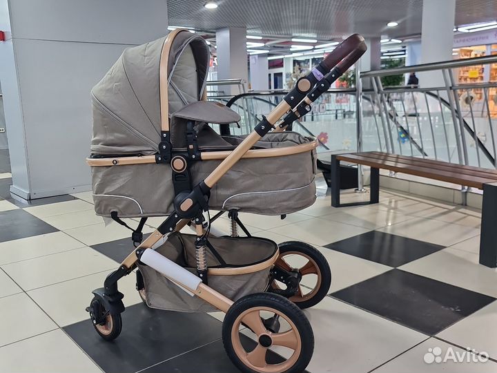 Коляска LuxMom 518 3 в 1 с перекидной ручкой